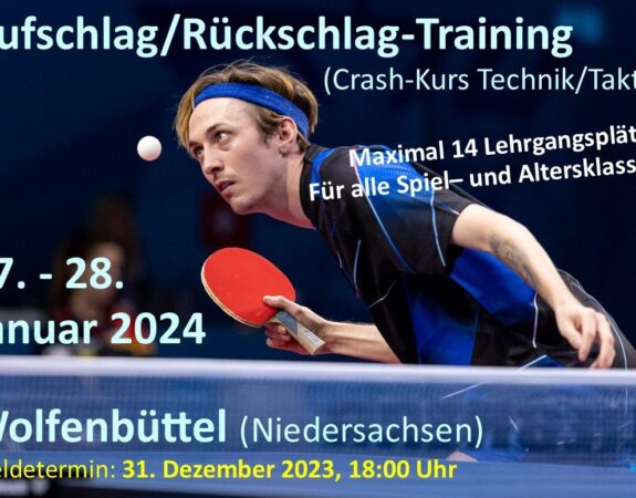 Neu: Qualifizierte Tischtennis-Lehrgänge in Wolfenbüttel