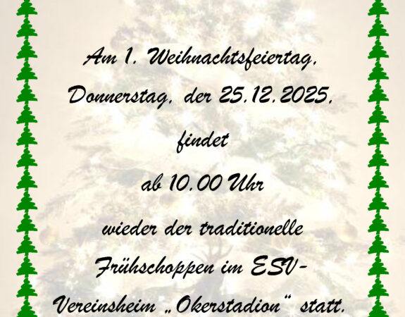 Weihnachtsfrühschoppen am 1. Feiertag